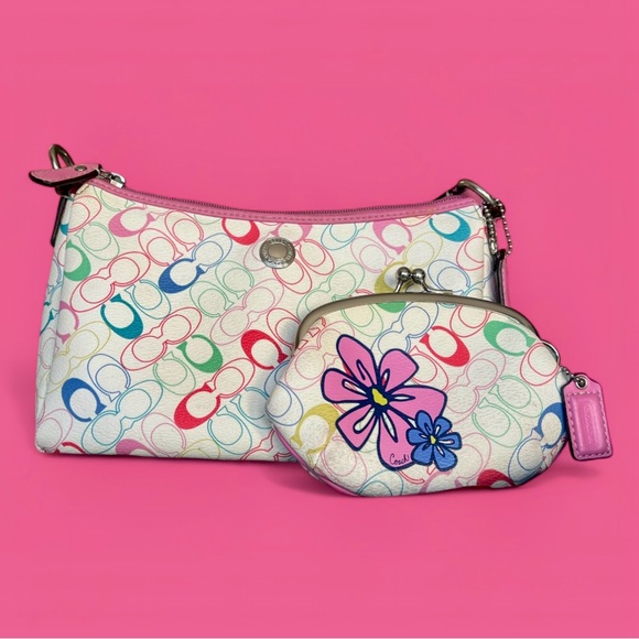 Coach Handbags - Coach, Chelsea Heritage, bag and coin purse